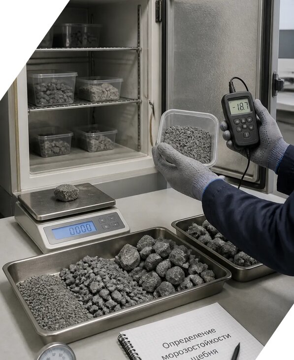 Определение морозостойкости щебня в Костроме от 3573 р. | ЭкспертизаРоссия